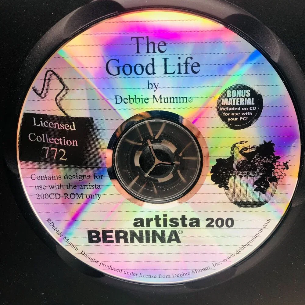 Bernina Studio Debbie Mumm The Good Life Embroidery Design Artista 200 CD #772